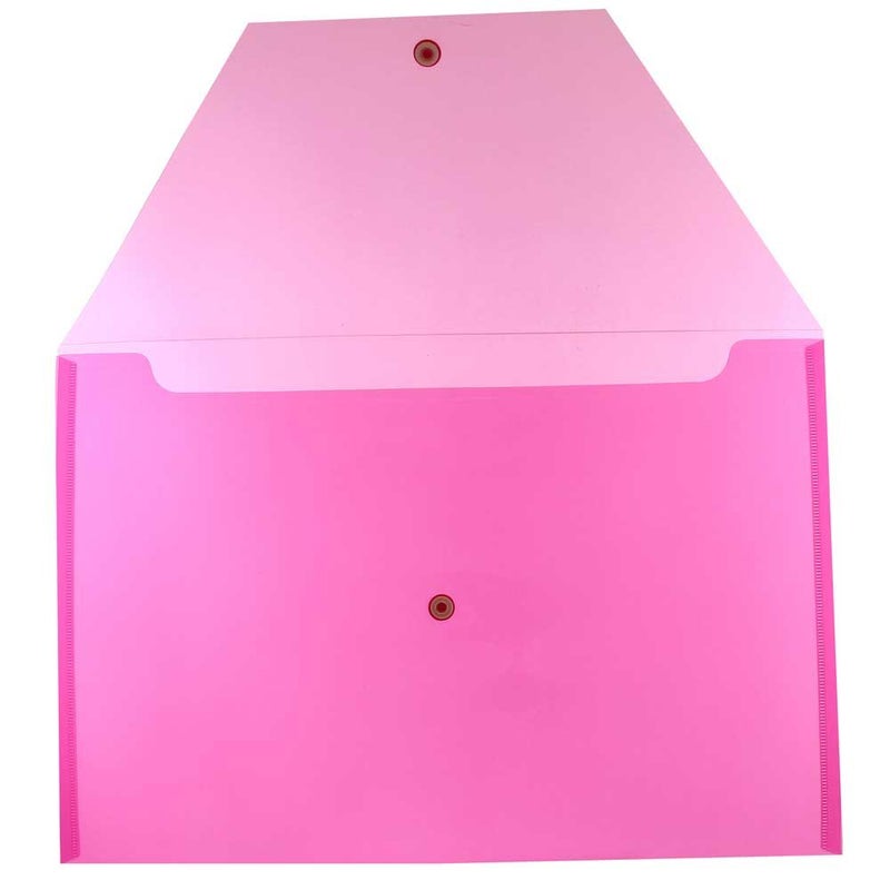 JAM Paper أظرف بلاستيكية من JAM PAPER مع إغلاق بالضغط - كتيب قانوني - 9 3/4 × 14 1/2 - وردي فوشيا - 12/عبوة - Image 2